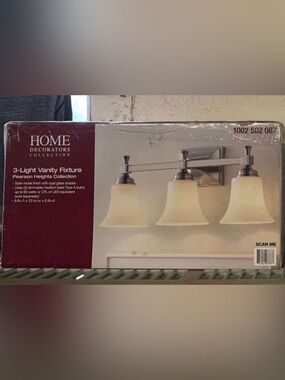 Home Decorators Pearson Heights 3-Light Satin Nickel Dimmable Bathroom Vanity
